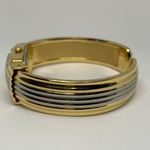 Shiffon women’s wrist watch quartz 17mm gold silver tone cuff band 6” running Photo 2