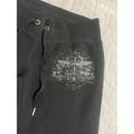EXPRESS Sweatpants Womens Size XS Black Rhinestone Embellished Jogger Pants Photo 2