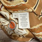 Ulla Johnson Copper Brown Ivory Floral Mariam One Shoulder Silk Midi Dress 12 Photo 10