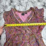 Vintage 90s Y2K Paisley Pink Ruffle Skirt and top set size 14 Petite boho Flowy Photo 6