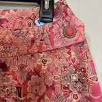 Michele Skirt Womens Sz 10 Damask Red Print Vintage 80s 90s Business Office EUC Pink Photo 1