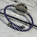 Geneva Blue Silver Twisted Cable Bracelet Watch‎ Quartz Small Face Vintage Style Photo 2