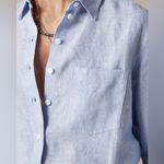 J.Crew  Garcon classic shirt in Baird McNutt Irish linen French Blue Size 00 Photo 2
