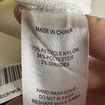 Quince White Mockneck Halter Ribbed Knit Mini Dress Bodycon Sleeveless Medium Photo 6