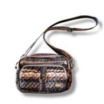 Lug Carousel Convertible Crossbody Purse Bag RFID Zip Nylon Quilted Travel Gray Photo 0