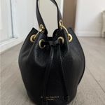 Anna Paola Italian Authentic Leather Bucket Bag Purse Black Photo 8