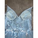 Hebeos Women’s Girls Formal Icey Blue Floral Maxi Gown Photo 8