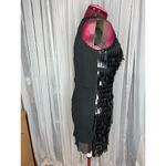 Vintage beaded fringe wiggle dress black Photo 6