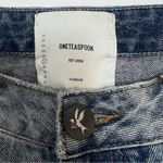 One Teaspoon High Waist Bonita Blue Denim Jean Short Distressed Raw Hem Size 27 Photo 4