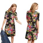 Anthropologie Ett:Twa by Coreyell Black Floral Turtleneck Dress Size XS Photo 1