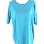 LuLaRoe  Womens Classic T Shirt Solid Blue S Photo 0