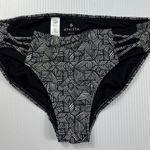 Athleta Bikini Bottom Geometric Print Swim Bottom Black White Size M Photo 0