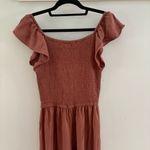 Japna  Mauve Smocked Jumpsuit Photo 8