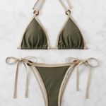 SheIn Contrasted Triangle Side Tie Bikini Photo 0