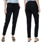 J.Crew  Linen Cotton Drawstring Pant Black‎ Pull On Elastic AW842 NWT Size 0P Photo 9