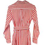 Katie Kime Red Retro‎ Stripe Sophia Belted Shirt Dress Sz L Size L Photo 5