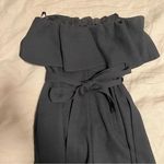 Aritzia Babaton Black Flutter Jumpsuit Sleeveless Wide Leg Ankle Length Belted 2 Photo 2