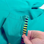 Nike  Women's One Rainbow Ladder 7/8 Leggings Mid Rise Small‎ Green Running EUC Photo 7