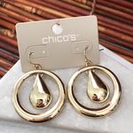 Chico's Chico’s Circular Gold Tone with Drop Earrings Photo 1