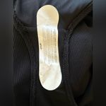 Aerie NWOT  Ribbed Cut Out One Piece Swimsuit in Black Size Large Long Photo 7