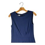 Kay Unger Dress Women 2 Navy Blue Sleeveless Sheath Career Cocktail Party Luxury Photo 4