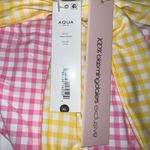AQUA 2 Piece Pink/Yellow High Waisted Bikini NWT XL Photo 3