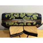 Elaine Turner Green Navy Embellished Clutch Mini Bag With Mirror Photo 2