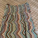 Elan  strapless unlined maxi dress elastic shirred back ties around neck Large Photo 3