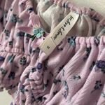 For Love & Lemons  Lola Pointelle Crop Top Pastel Purple Floral Ruched Photo 4