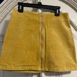 Sky And Sparrow Musturd Yellow Coruroy Mini Skirt Photo 0