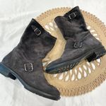 Paul Green Women's Adison Boot Biker Moto Distress Brown Suede Size UK 4 Photo 0