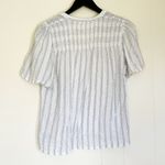 Gap  Blue and White Striped Short Sleeve Blouse Small Photo 1