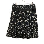 ZARA Basic Silk Cotton Midi Skirt Size Large Pleated Black White Dot Flowy READ Photo 0