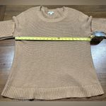 J.Crew Mercantile Size L Tan Classic Waffle Knit Crewneck Sweater Photo 3
