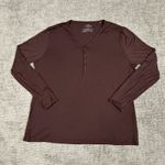 Little Sleepies Womens 3XL Long Sleeve Pajama Top Shirt Bamboo Brown Size 3X Photo 0