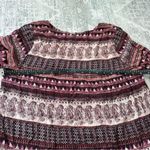 Billabong  Sz XS Take Me Away Dress in Pinot Maroon Boho Longsleeve Paisley Dress Photo 10