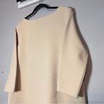 Coldwater Creek  Textured Pullover Sweatshirt Cream Waffle Size XL Patch Pockets Photo 6