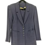 Dana Buchman Blazer Jacket Periwinkle Purple Women's Sz 6 W/ Glass Button Photo 6