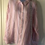 Caslon (r) Stripe Gauze Shirt Ivory Cloud- Pink Photo 2