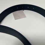 Gucci  GG Logo Floral Flower Engraved Buckle Black Leather Dress Belt Photo 9