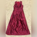Kay Unger NEW  Mariah Crinkle Pleated Sangria pink ball Gown Sz 10 Photo 3