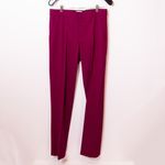NEW Zara Crepe Front Pleat Mid Rise Straight Leg Solid Purple Trouser Pants S Photo 0