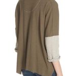 We The Free Free People  Retro Trendy Star Henley Top- Army Green W-326 Sz S Photo 2