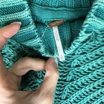 Free People  Sweetheart Sweater Chunky Rib Knit Pullover Green Photo 2
