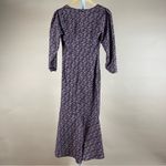 Lush Clothing Lush Women's XS Side Tie Wrap Floral Midi Dress In Ditsy Black Ruffle Formal Photo 1