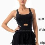 Womens New Wenlia Workout Romper Onesie with Padded Bras Sleeveless Romper Black Size XS Photo 3