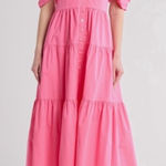 STAUD New  Elio Off-shoulder Dress in Cotton Poplin size 00 in Plumeria Photo 0