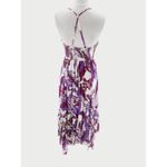 Free People  Intimately Heat Wave Smocked floral
Maxi Dress purple ruffle sz M Photo 5
