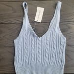 Streetwear Society Streetweat Society cable knit cropped tank top size M blue Photo 2