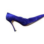 Manolo Blahnik Suede Pointed Toe Mary Jane Heels Purple and free pair Photo 7